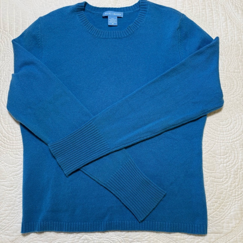 White + Warren  100% Cashmere Crewneck Medium